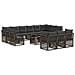 Set Divano da Giardino 14 pz Grigio polyrattan - Foto miniatura 1