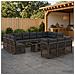Set Divano da Giardino 14 pz Grigio polyrattan - Foto miniatura 7
