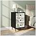 Armadio da Notte GOTHA 2 pz Rovere Nero 36 x 33 x 61 cm - Foto miniatura 4