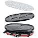 RP418 Raclette 4in1 Multifunzione per 8 Persone, Pietra naturale, 6 mini pancake, Grill, Temperatura regolabile, 8 padelle antiaderenti - Foto miniatura 2