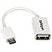 Cavo Adattatore micro USB a USB femmina OTG da viaggio - Connettore micro USB a USB 12cm M / F - Bianco - Foto miniatura 1
