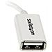 Cavo Adattatore micro USB a USB femmina OTG da viaggio - Connettore micro USB a USB 12cm M / F - Bianco - Foto miniatura 2