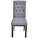 Sedie da Pranzo 4 pz Grigio Chiaro in Tessuto - Foto miniatura 3