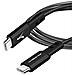 Cavo Doppio Connettore Usb Type C Maschio / maschio Nero - - Foto miniatura 6
