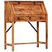 Scrivania 90x40x107cm In Legno Massello Di Acacia - Foto miniatura 8
