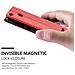 Custodia Compatibile Con Xiaomi Redmi 3s In Rosso Mela - Coperchio Protettiva Con Chiusura Magnetica, Funzione Stand E Tasca Per Le Carte - Foto miniatura 8