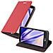 Custodia Compatibile Con Lg G3 In Rosso Mela - Coperchio Protettiva Con Chiusura Magnetica, Funzione Stand E Tasca Per Le Carte - Foto miniatura 4