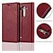 Custodia Compatibile Con Lg G3 In Rosso Mela - Coperchio Protettiva Con Chiusura Magnetica, Funzione Stand E Tasca Per Le Carte - Foto miniatura 5