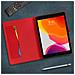 Cover Porta Carte Ipad 9 2021 Ipad 8 2020 Ipad 7 2019 Tessuto Rosso - Foto miniatura 2