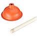 Toilet Plunger Drain Cleaner Gomma Ventosa Staccabile Manico In Legno Con Occhiello Vasca E Doccia 30 Cm Rosso Naturale 36 X 14.7 Cm - Foto miniatura 2