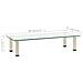 322766 TV Stand Transparent 80x35x17 cm Tempered Glass - Foto miniatura 4
