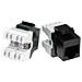Cat. 5e Keystone Jack, RJ-45, unshielded black, Nero - Foto miniatura 1