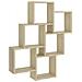 Mensola Parete Cubo Rovere Sonoma 78x15x93cm Legno Multistrato - Foto miniatura 2