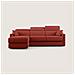 Amber Divano Letto Angolare In Tessuto Smacchiabile T05 Rosso 293 Cm Sinistro (mat. 160x197) - Foto miniatura 1