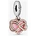 Charm Pandora Pendente Cuore E Infinito Rosa - Foto miniatura 1
