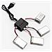4 Pezzi Batterie Lipo Ricaricabili 3.7v, 500mah + 1 Caricatore 1 To 4 Per Rc Droni Quadricotteri Syma X5 X5c X5sc X5sw, Cheerson Cx-30w, Skytech M68, Wltoys F949 - Foto miniatura 4