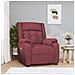 Poltrona Massaggiante Elettrica Rosso Vino In Tessuto - Foto miniatura 1