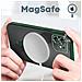 Cover Magsafe Per Iphone 12 Silicone Protezione Fotocamera Bordo Cromato Verde - Foto miniatura 4