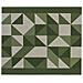 Tappeto Passatoia Cucina Antiscivolo Tessuto Jacquard Disegno Origami Verde 57x230 Verde - Foto miniatura 5