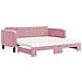Divano Letto Estraibile Con Materassi Rosa 100x200 Cm Velluto - Foto miniatura 1