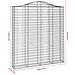 Cesto Gabbione Ad Arco 200x30x220/240 Cm Ferro Zincato - Foto miniatura 4