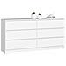 Cassettiera K160, 6 cassetti, 160x40x77 cm, Colore Bianco - Foto miniatura 1