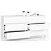 Cassettiera K160, 6 cassetti, 160x40x77 cm, Colore Bianco - Foto miniatura 2