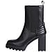 Platform Chelsea Boot Stivaletti Pelle Scarpe Donna Nero Eu 41, Yw0yw01140 0gt - Foto miniatura 1