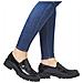 Black Elegant Closed Ladies Shoes Mocassino Pelle Scarpe Donna Nero Eu 39, D8602-00 - Foto miniatura 2