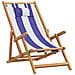 Sedia da Spiaggia Pieghevole Blu /Bianco in Eucalipto e Tessuto - Foto miniatura 1