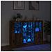Credenze Con Luci Led 3 Pz Rovere Fumo In Legno Multistrato - Foto miniatura 3
