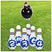 Gioco Di Bowling Gonfiabile, Palla E 6 Birilli. 18x18x24 Centimetri. Colore Bianco - Foto miniatura 4