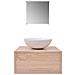 Mobili Da Bagno Con Lavabo Set 3 Pz Beige - Foto miniatura 2