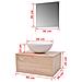 Mobili Da Bagno Con Lavabo Set 3 Pz Beige - Foto miniatura 7
