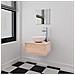 Mobili Da Bagno Con Lavabo Set 3 Pz Beige - Foto miniatura 8