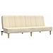 Divano Letto a 2 Posti Crema in Tessuto - Foto miniatura 1
