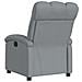 Poltrona Elettrica Reclinabile Grigio Chiaro in Tessuto - Foto miniatura 5