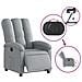 Poltrona Elettrica Reclinabile Grigio Chiaro in Tessuto - Foto miniatura 6