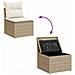 Set Divano da Giardino 6 pz con Cuscini Beige Polyrattan Acacia - Foto miniatura 7