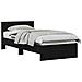 Struttura Letto con Testiera Rovere Nero 90x200 cm Legno Ingegnerizzato - Foto miniatura 1