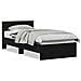 Struttura Letto con Testiera Rovere Nero 90x200 cm Legno Ingegnerizzato - Foto miniatura 4