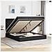 Struttura Letto Pouf con Materassi Nero 180x200 cm in Velluto - Foto miniatura 2