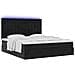 Struttura Letto Pouf con Materassi Nero 180x200 cm in Velluto - Foto miniatura 6