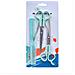 Set Di Forbici Per Capelli 3 Pezzi: Kit Professionale Per Frangia E Styling Blue - Foto miniatura 2
