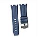 Cinturino In Silicone Compatibile Con Audemars Piguet Royal Oak Offshore 15710 15703 Darkblue 28 Mm - Foto miniatura 4