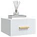 Lusso Casadino -  Comodino A Muro Bianco Lucido 35x35x20 Cm - Foto miniatura 3