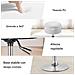 Sgabello Make Up Toeletta Seduta Comoda Sgabellino Rotante Bianco Portata 130kg - Foto miniatura 2