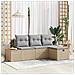 Set Divano da Giardino 4 pcs Beige 55 x 62 x 69 cm Poly Rattan - Foto miniatura 2
