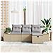 Set Divano da Giardino 4 pcs Beige 55 x 62 x 69 cm Poly Rattan - Foto miniatura 3