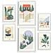 Set Di 6 Stampe Stampe Minimaliste Di Paesaggi E Natura Del Deserto In Colori Pastello Per L'interior Design A3 & A4 Cornice Bianca - Foto miniatura 1